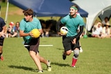 New South Wales quidditch players  Oscar Cozens and James Mortensen