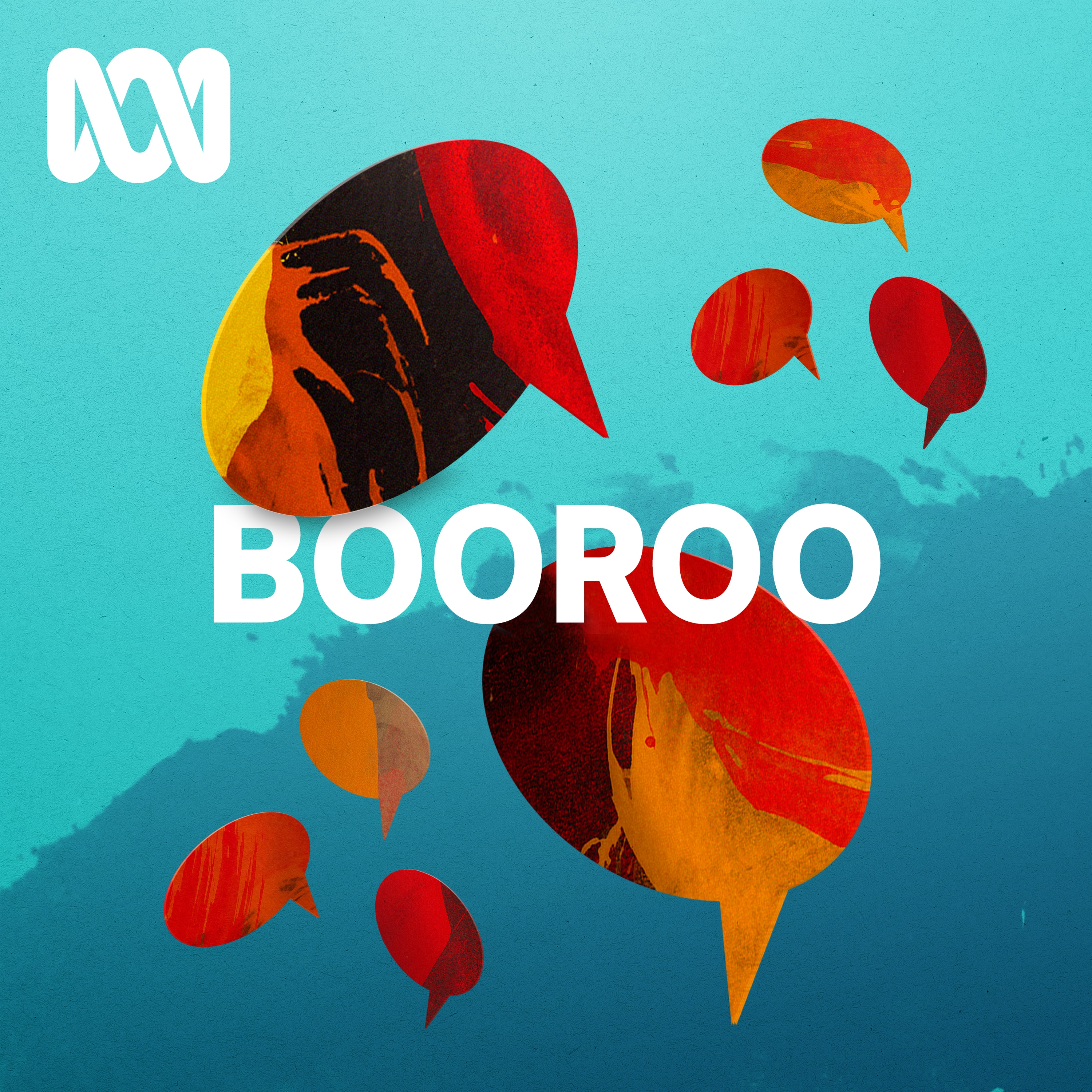 The word 'BOOROO' is written in block white text with a blue and orange graphic background. 