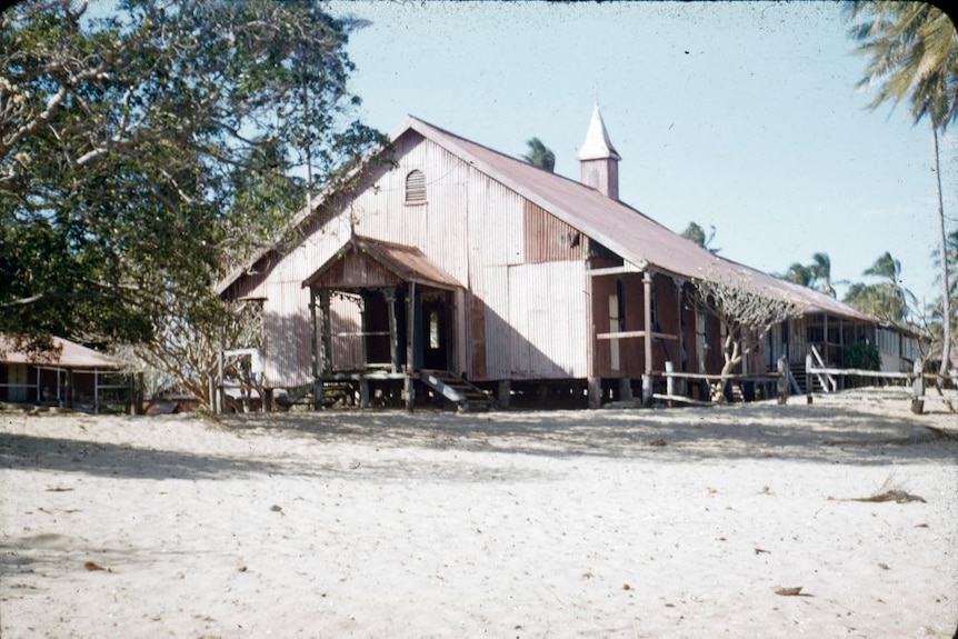 Historic picture of old remote church building