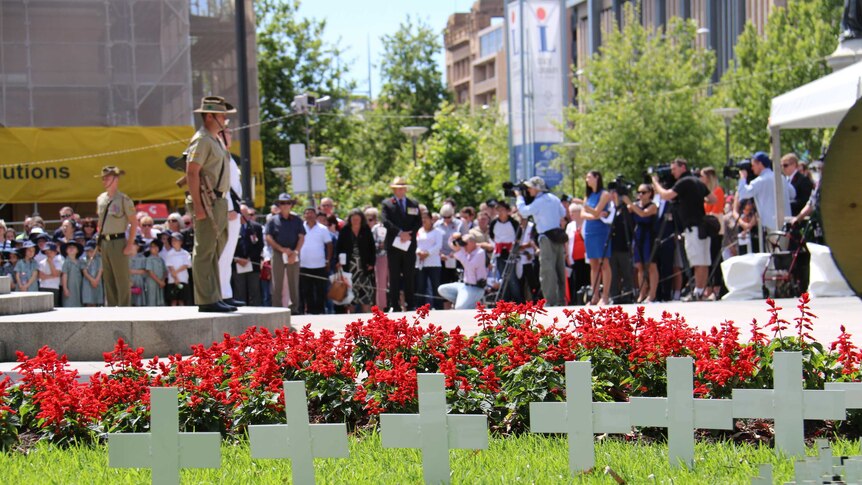 People gathered at the SA National War Memorial to pay their respects