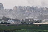 Israeli tanks manoeuvre inside the Gaza Strip, as seen from Israel,