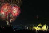 Sydney celebrated with fireworks over the harbour.