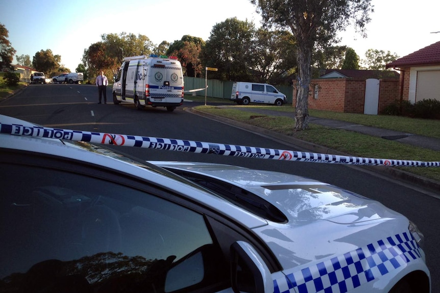 Police shoot a man in the chest at Ingleburn in Sydney's south-west