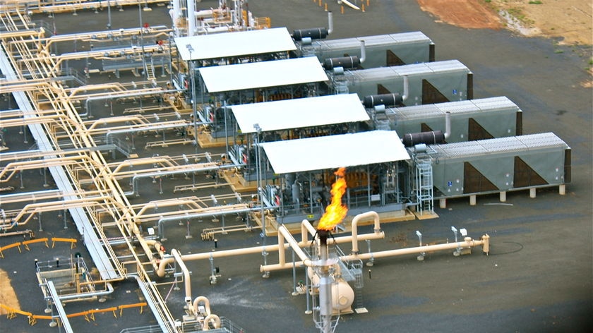 A Santos gas compression facility near Injune, in south-west Queensland.