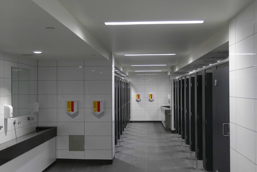 The newly revamped toilets at Flinders Street Station