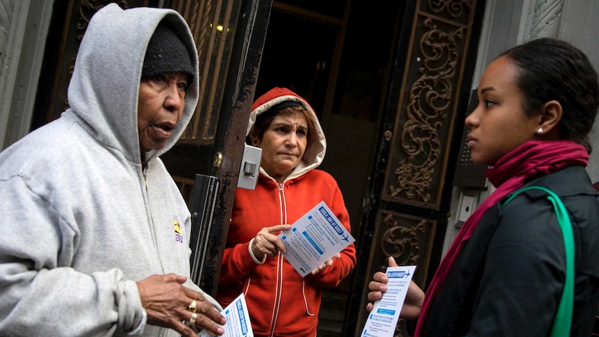 New York health worker and Harlem residents