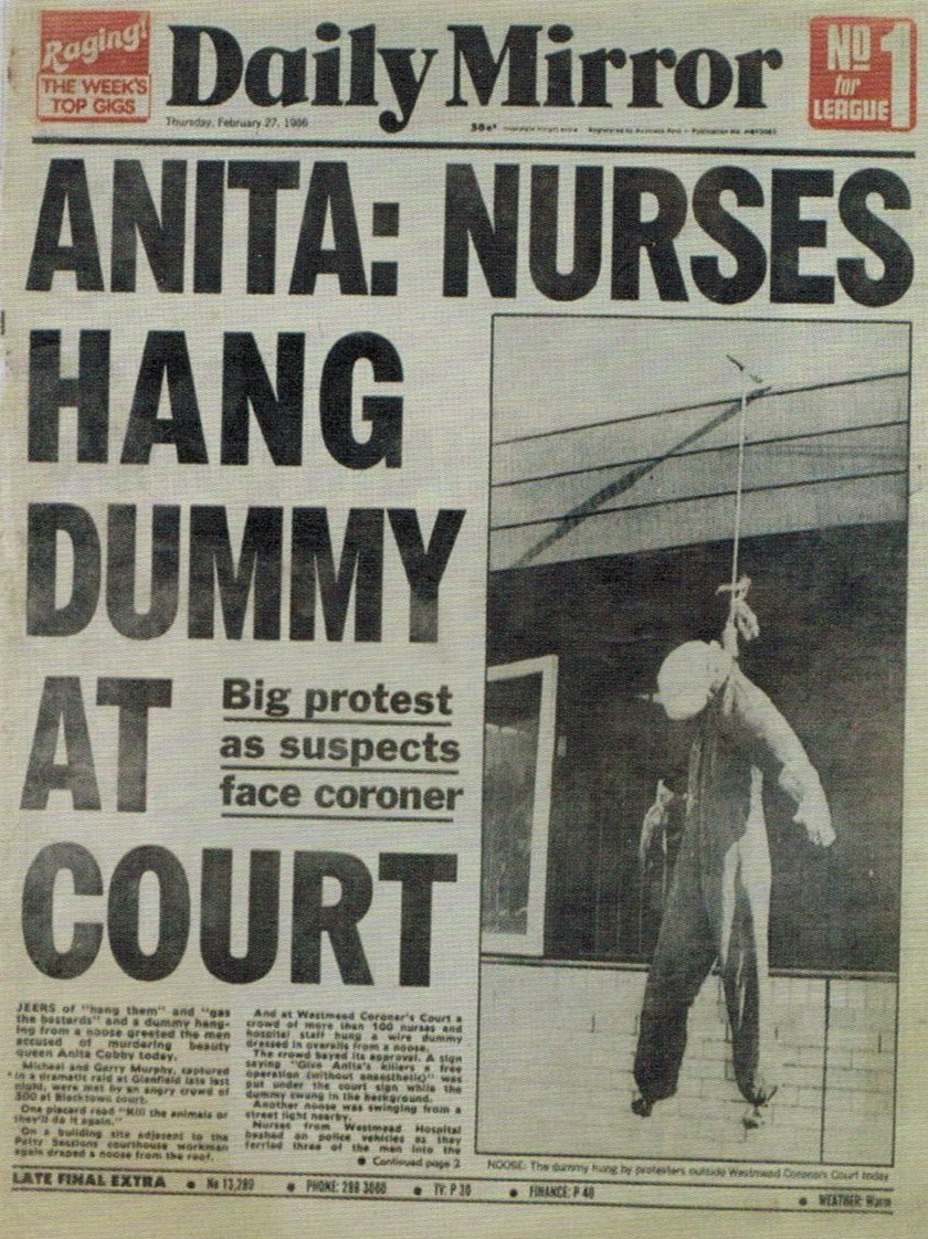 Newspaper from time of Anita Cobby murder