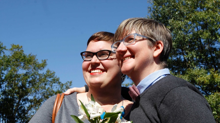 Same-sex couples rush to wed after the US Supreme Court declined to decide once and for all whether states can ban gay marriage.