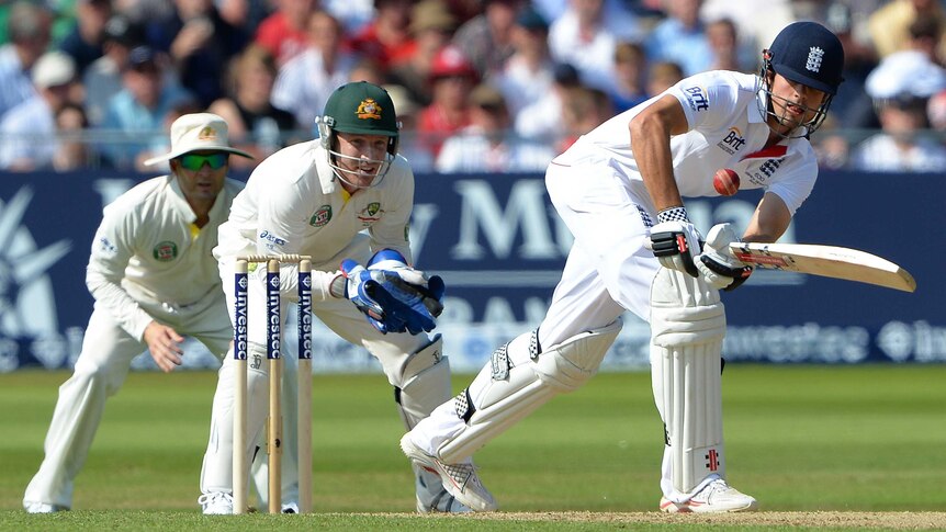 Cook carefully guides the ball