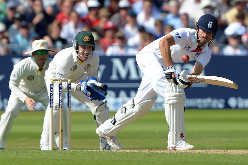 Cook carefully guides the ball