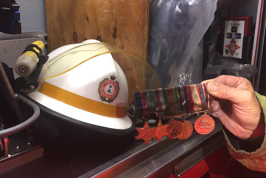 War medals belonging to a 99 year old man whose house was destroyed by fire on April 29, 2018
