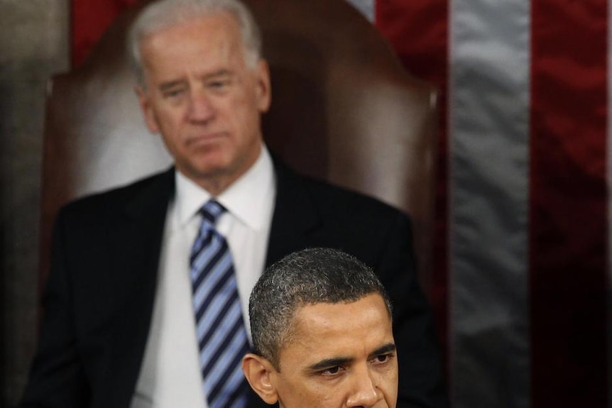 US President Barack Obama makes a point during his State of the Union address