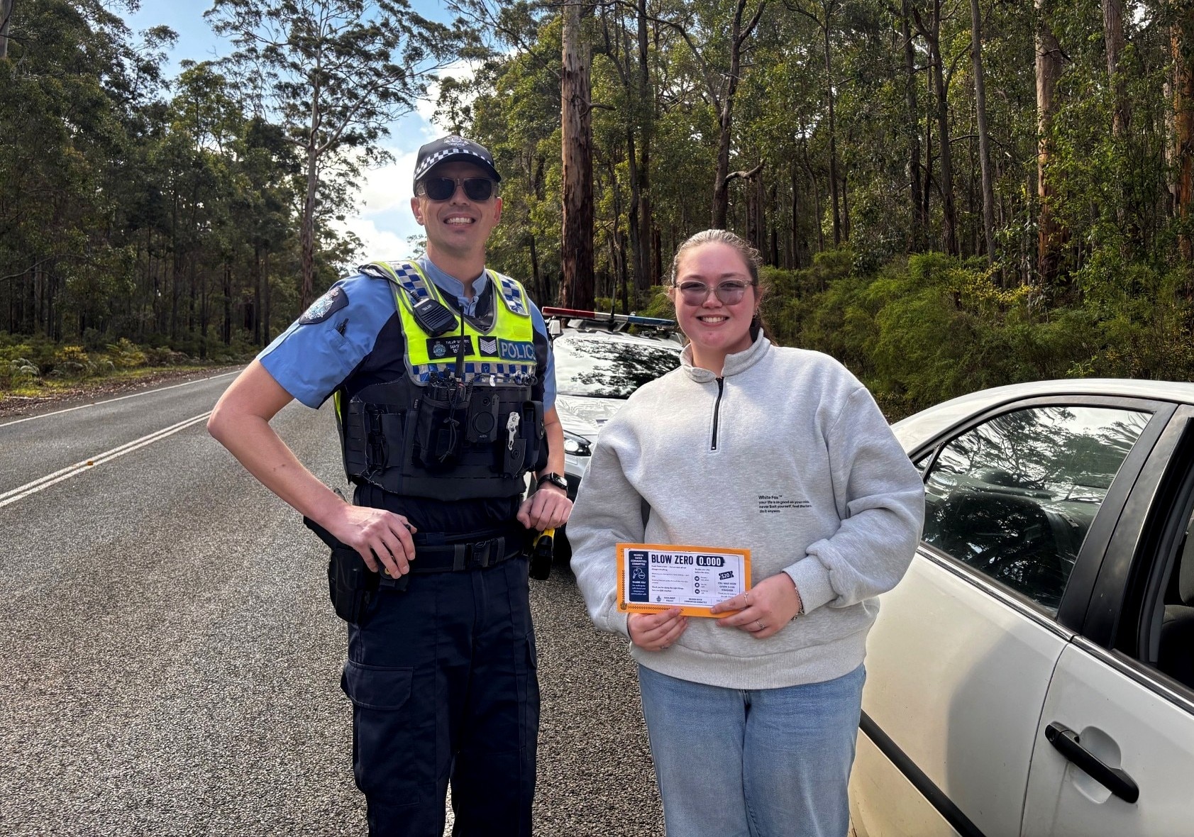 Country police dangle $20 reward for sober drivers