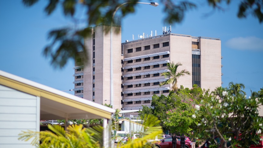 The Royal Darwin Hospital building on a sunny day.