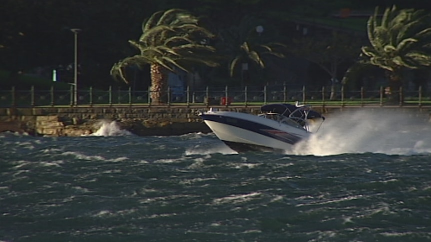 Windy weather on Sydney Harbour