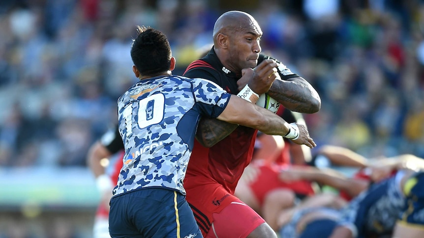 Rampaging performance ... Nemani Nadolo takes on the Brumbies defence