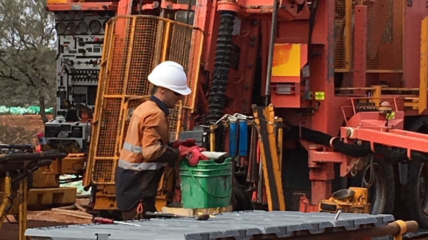 Drill rig at Sandfire Resources Degrussa copper mine, WA