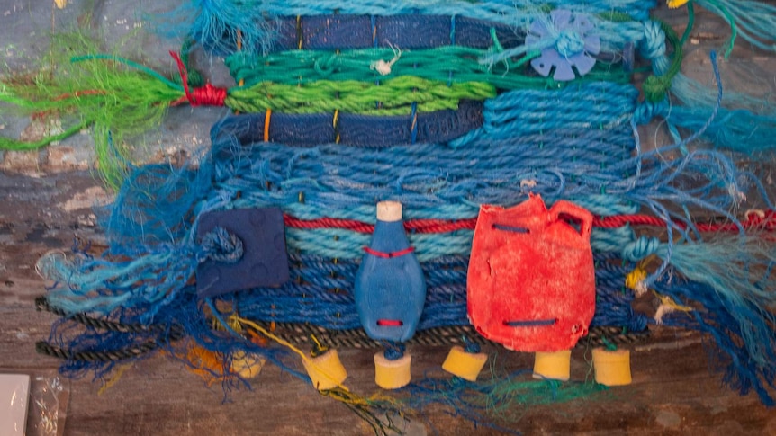 Woven rope from the beaches, Big Barge Arts Centre
