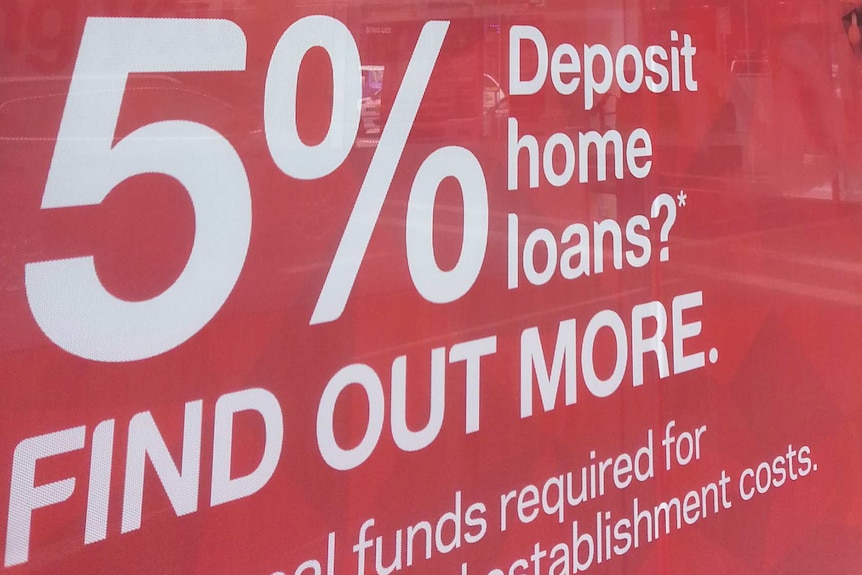 A St George branch in Sydney advertises low deposit home loans