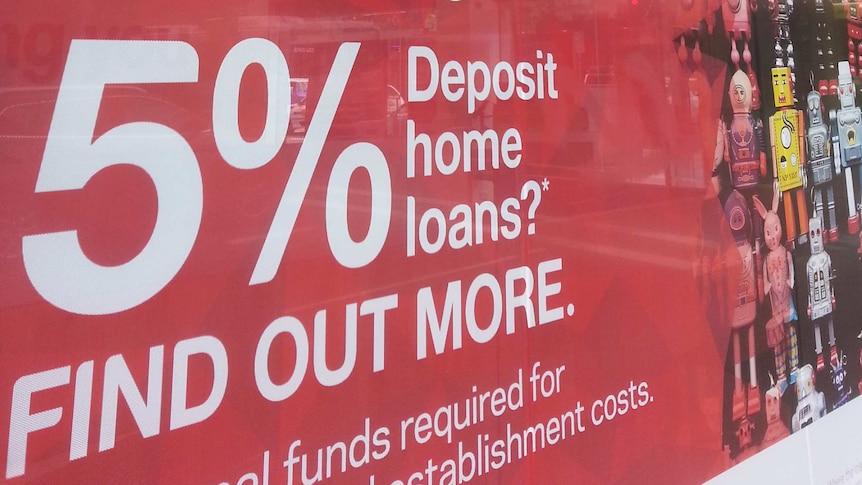 A St George branch in Sydney advertises low deposit home loans