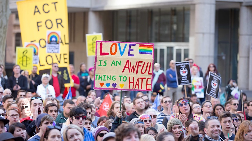 Same sex marriage rally in Sydney