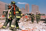 Firefighters at ground zero