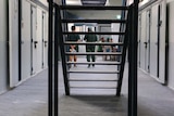 silhouette of prisoners walking