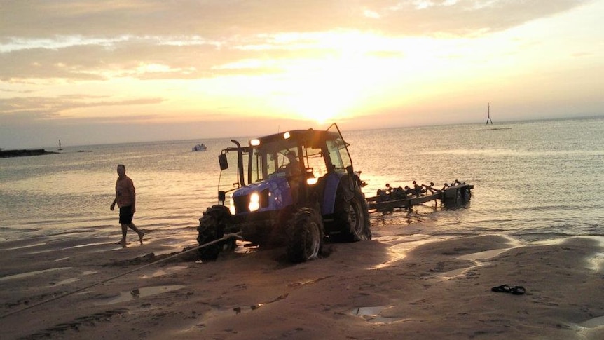 Broome Volunteer Sea Rescue tractor bogged