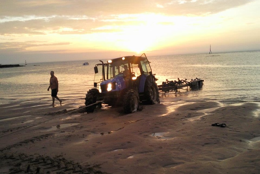Broome Volunteer Sea Rescue tractor bogged