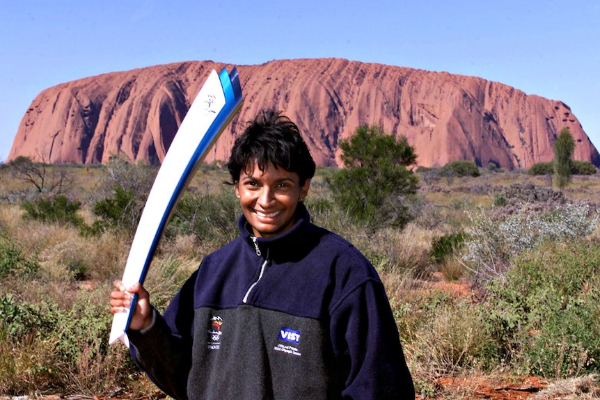 Nova Peris and the Olympic torch