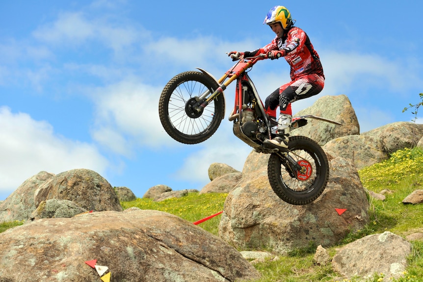 Kyle Middleton riding his motorbike.