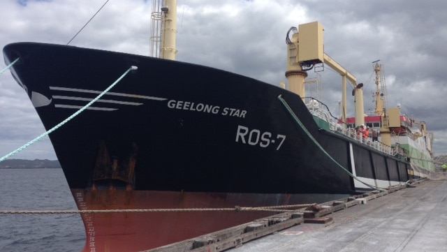 The operators of the Geelong Star claim they have received threats to harm the ship and crew.