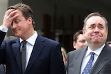 UK split ... Alex Salmond (R) has launched an independence referendum campaign