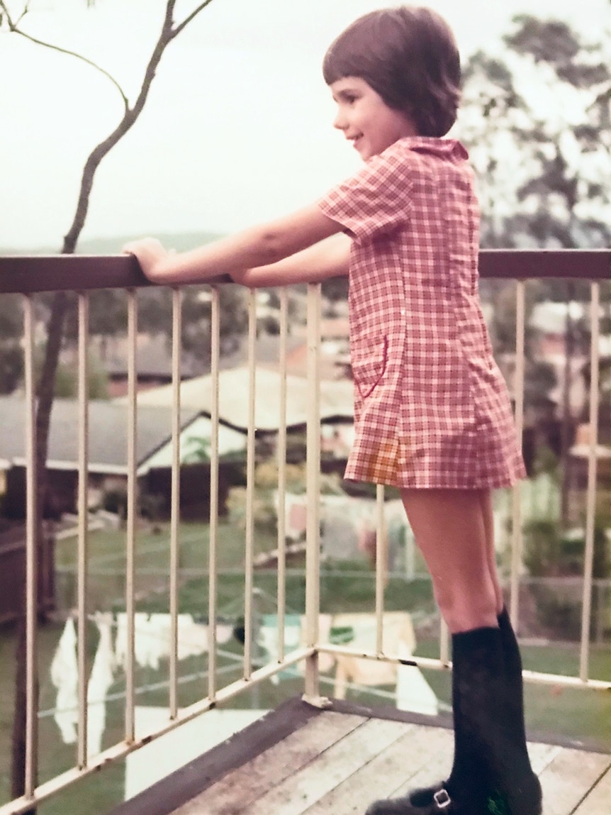 Annastacia Palaszczuk in primary school uniform at a house in Jamboree Heights.