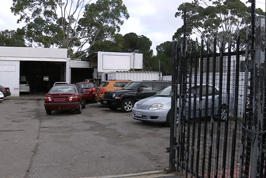 Blair Athol car yard targeted by alleged bikies.