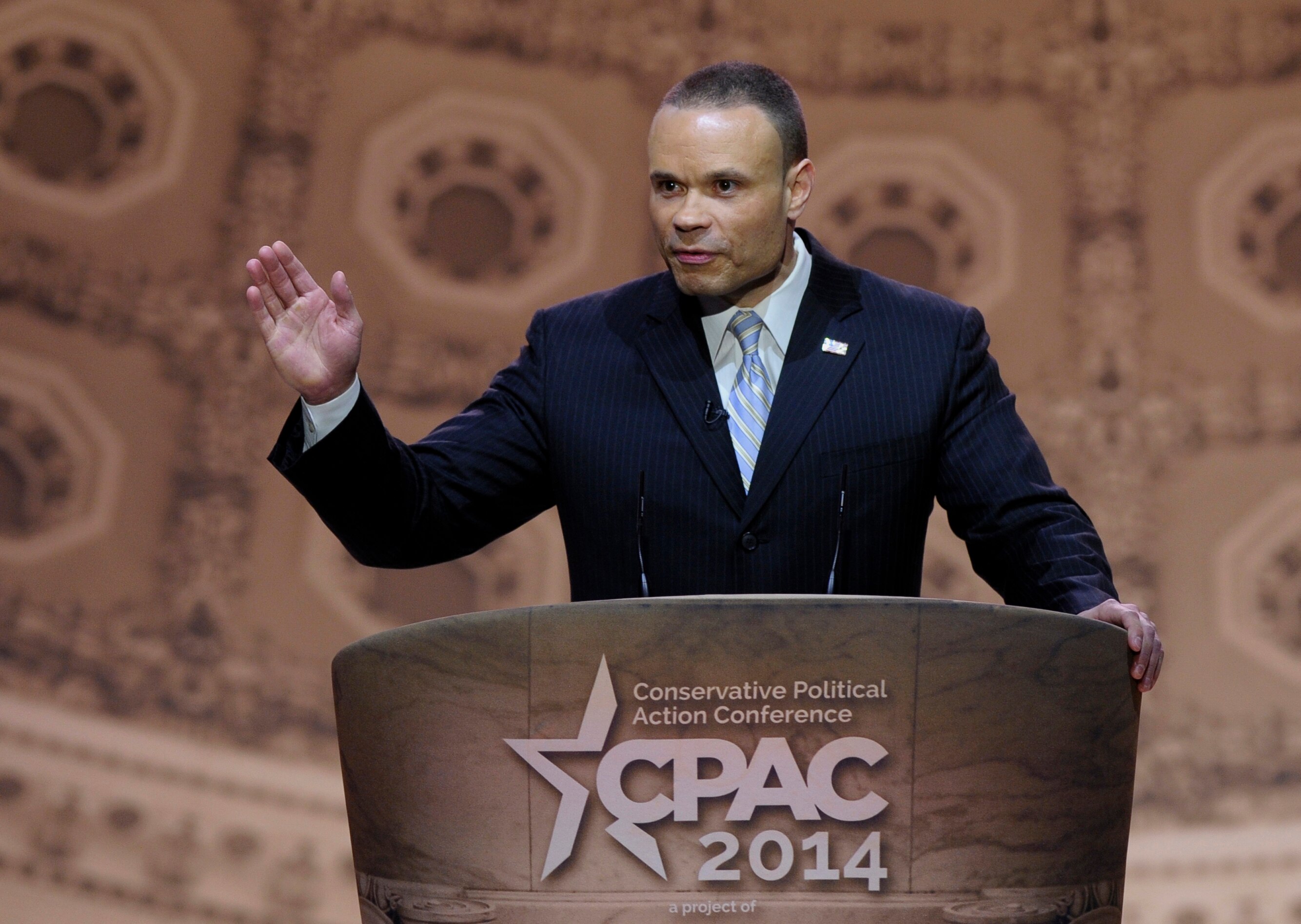 Dan Bongino speaks at a Conservative political Action Committee conference in 2014