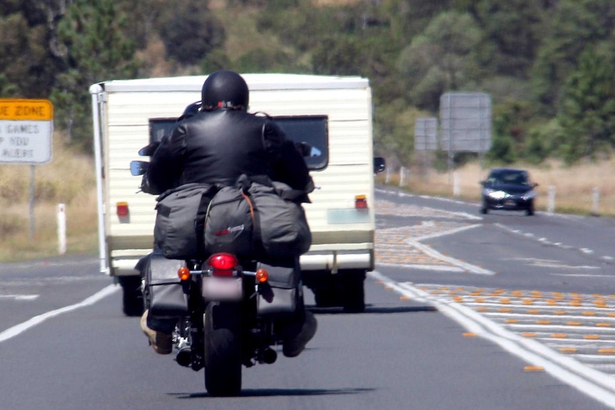 Motorcyclist on Qld's Bruce Highway