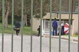Inverbrackie detention centre through locked gate