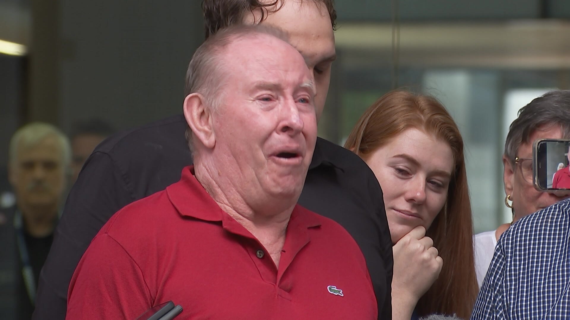 Collin Saunders outside court 