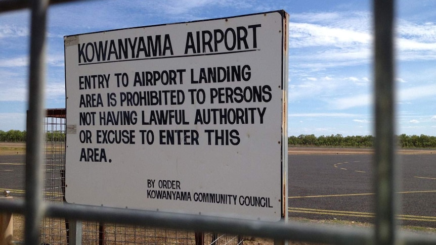 Airport in Kowanyama in Queensland's western Cape York in November 2013