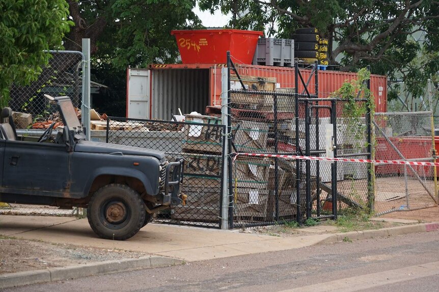 A crime scene set up at Jolley Street in Woolner.