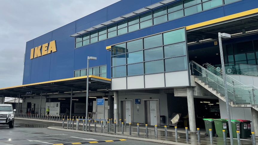 A photo of the exterior of IKEA in Innaloo, in Perth's north.