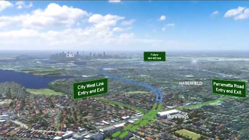 WestConnex M4 Tunnel preferred route