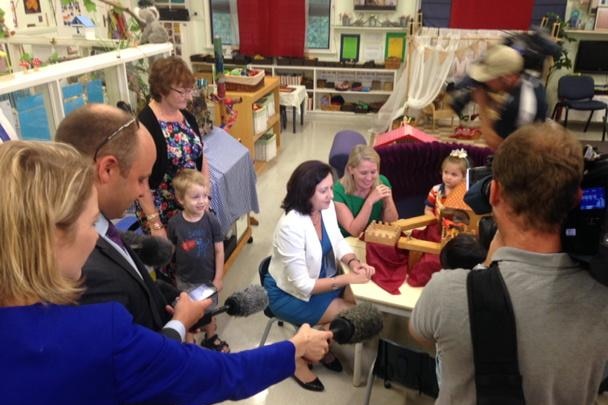 Queensland Premier Annastacia Palaszczuk with education minister Kate Jones