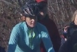 Nurse Kaci Hickox on a bike ride