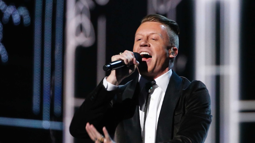 Macklemore performs Same Love at the 56th annual Grammy Awards in Los Angeles, California