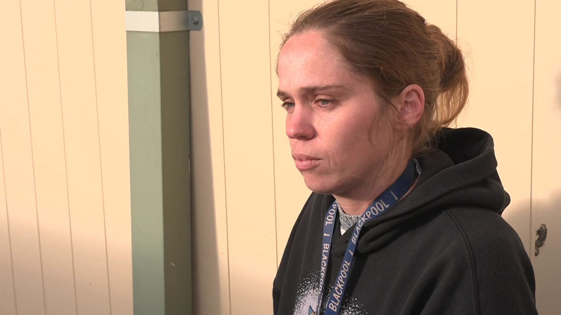 a woman speaks to media after her neighbour was allegedly murdered in casino northern nsw