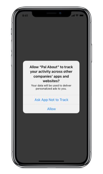 An iPhone with a pop up message asking for permission to use data. 