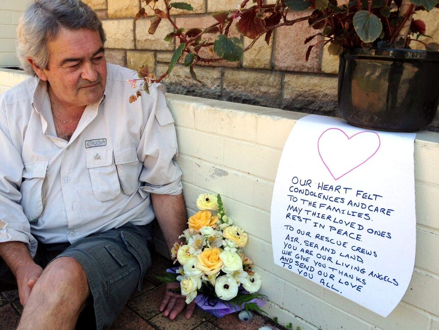Graeme Rummler, who left flowers outside the fire station in Imbil.