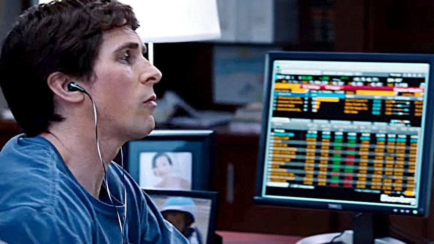 Christian Bale stars in a scene from The Big Short, released December 2015.